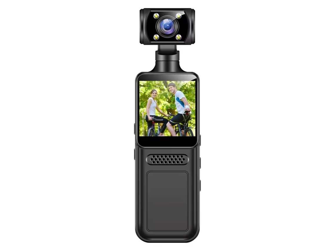 Cámara de acción portátil HD 4K, minicámara de acción con rotación de 180° y visión nocturna. Mdug