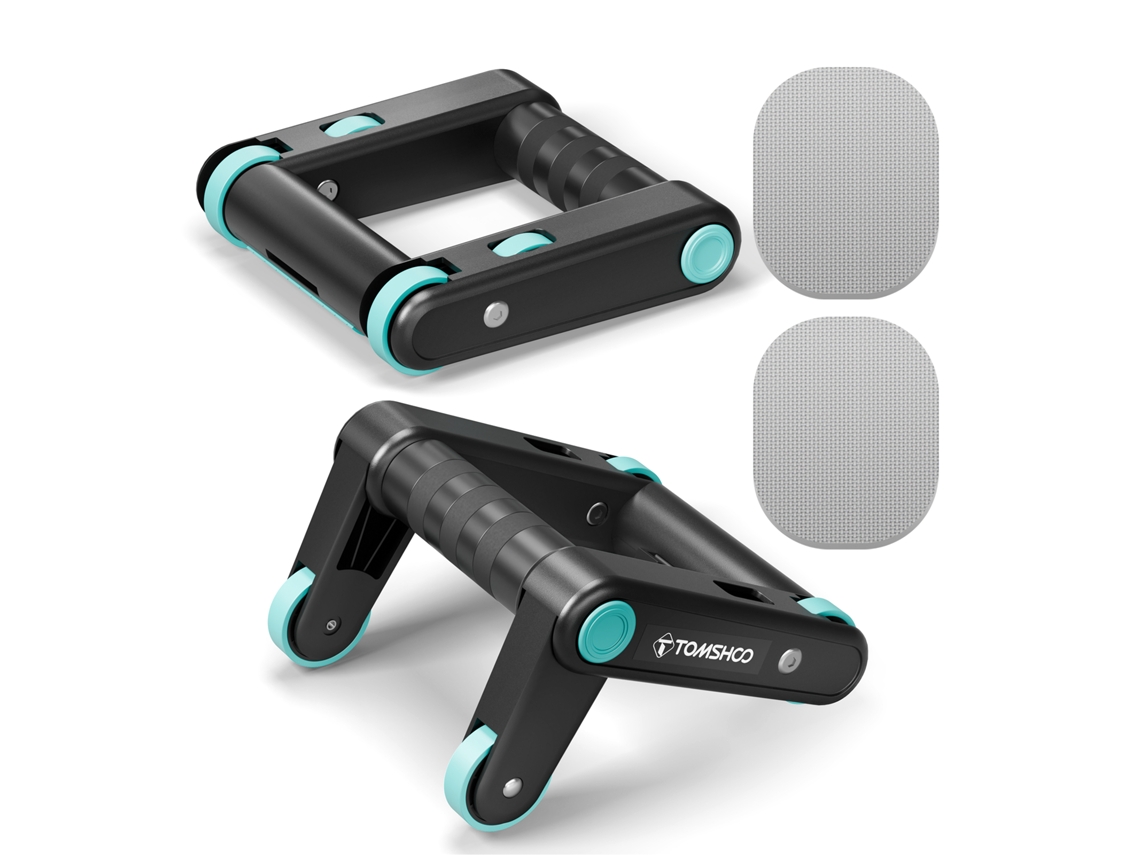 Rueda Abdominal Plegable 2 En 1 Y Asas Para Flexiones - Equipo De Fitness Portátil Para El Hogar
