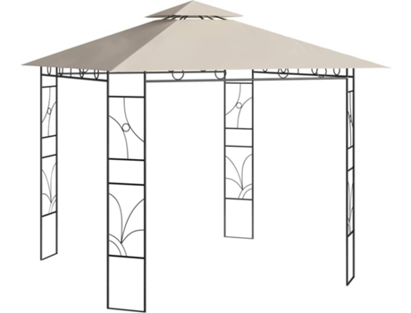 vidaXL Cenador color crema 3x3x2,7 m 160 g/m²