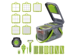 Ushion - Caja cortadora de verduras con asa (22 piezas), herramienta para pelar frutas y verduras, herramienta de cocina para el hogar