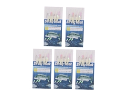 Kit de 5 señuelos luminosos con plumas, anclas y anzuelos de acero al carbono, para pesca (sin marca).