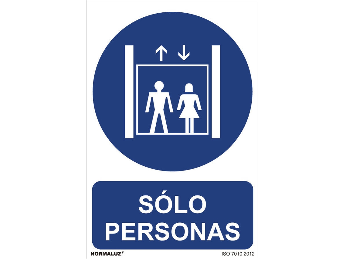 Señal de Uso Obligatorio NORMALUZ "Solo Personas" (Pvc 0,7Mm) 30X40Cm