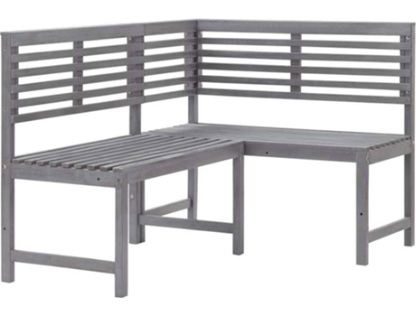 Banco de exterior VIDAXL Gris Madera de acacia (140x100x91 cm)