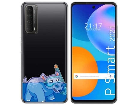 Carcasa Huawei P Smart 2021 TUMUNDOSMARTPHONE Dibujos Transparente Multicolor