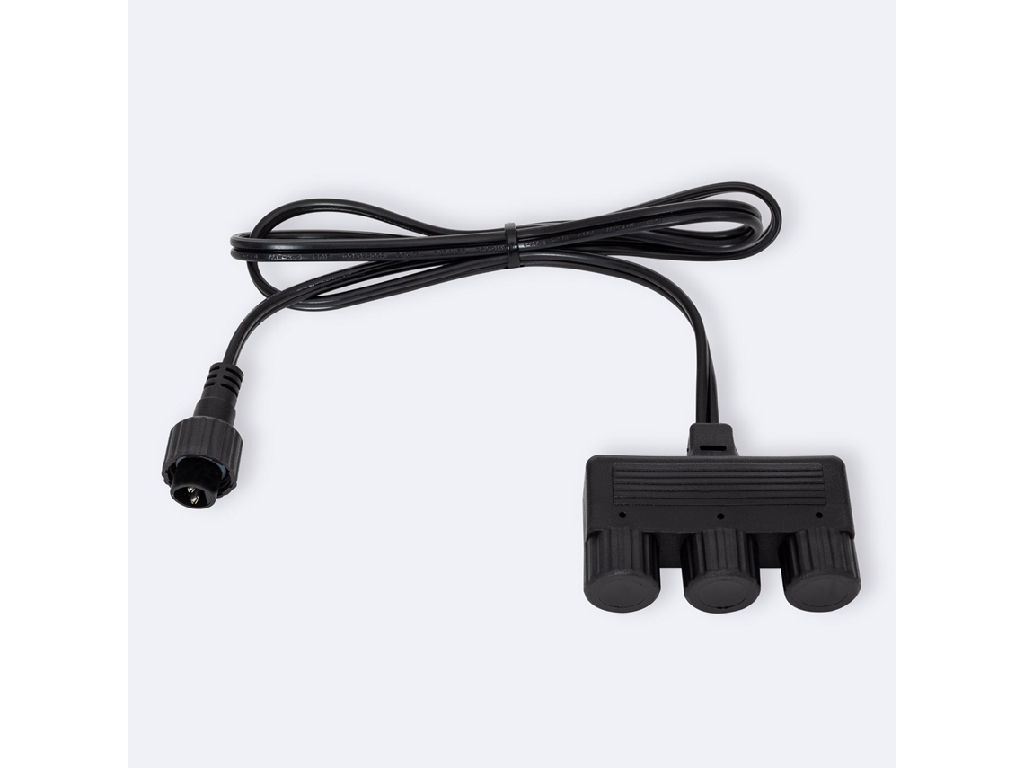 Conector Triple Easyfit 12V Negro LEDKIA