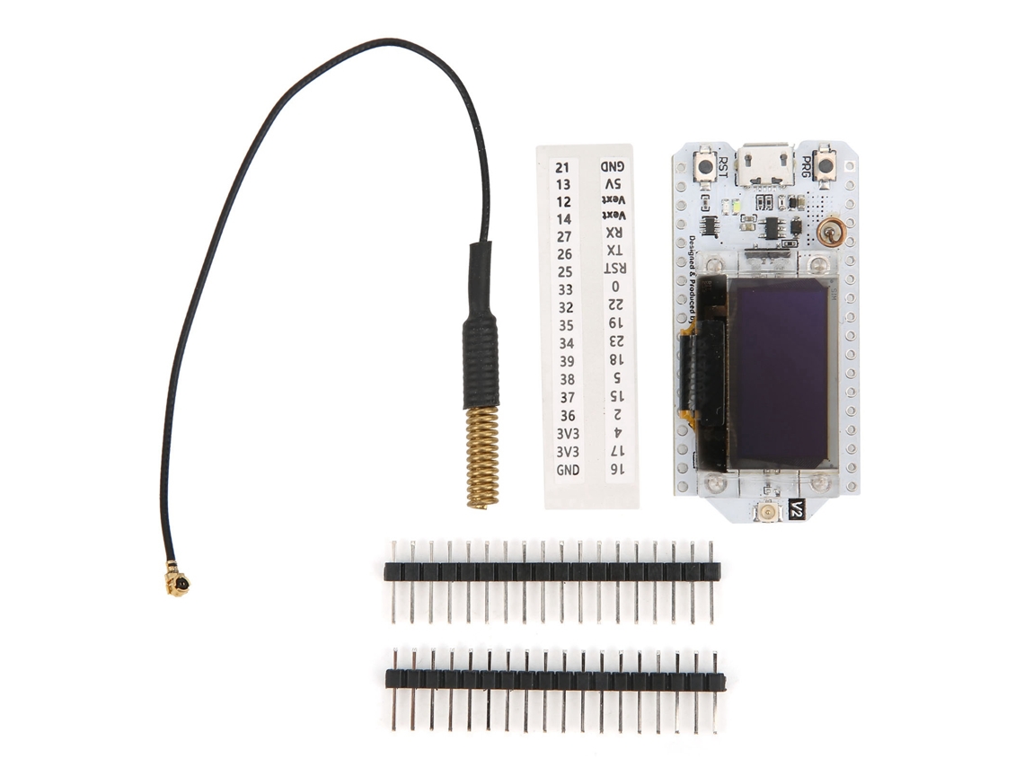Placa De Desarrollo Iot Esp32 Sx1278 Con Antena Wifi Y Pantalla Oled De 0,96 Pulgadas