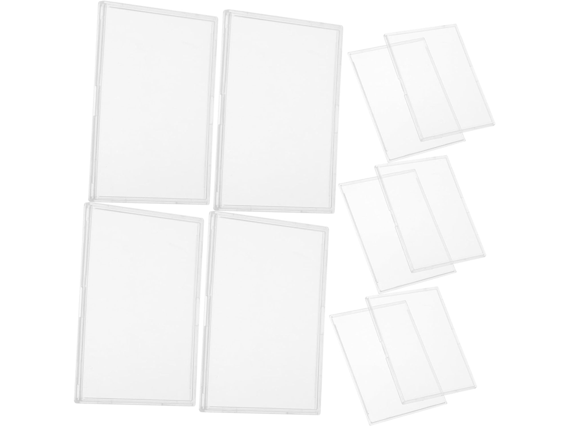 Tarjeteros Rígidos De Acrílico Transparente, Paquete De 10 Unidades, Reutilizables.