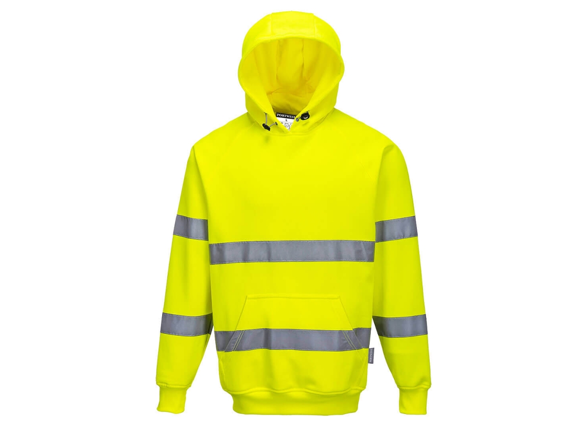 Sudadera con capucha de alta visibilidad ideal para el trabajo y actividades al aire libre / Amarilla / M Portwest