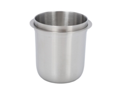 Vaso dosificador de café invertido universal de acero inoxidable de 150 ml y 58 mm, color plateado