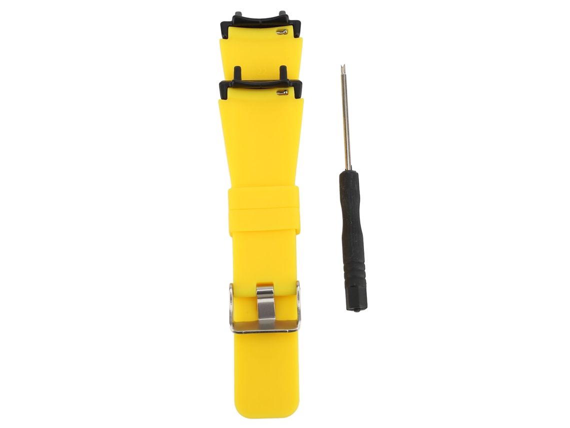 Correa De Silicona De Repuesto Para Huami T Rex 3 Con Hebilla De Acero Inoxidable Amarilla.