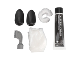 Crema De Tinte Para Cabello 2 En 1 Con Peine, Cubrimiento De Canas, Frutas Y Verduras, Negro, 80ml