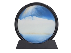 Walshlxq-pintura De Arena Móvil 7 Pulgadas Decoración Relajante Pintura De Arena Mágica 3d Para Hogar Oficina Azul