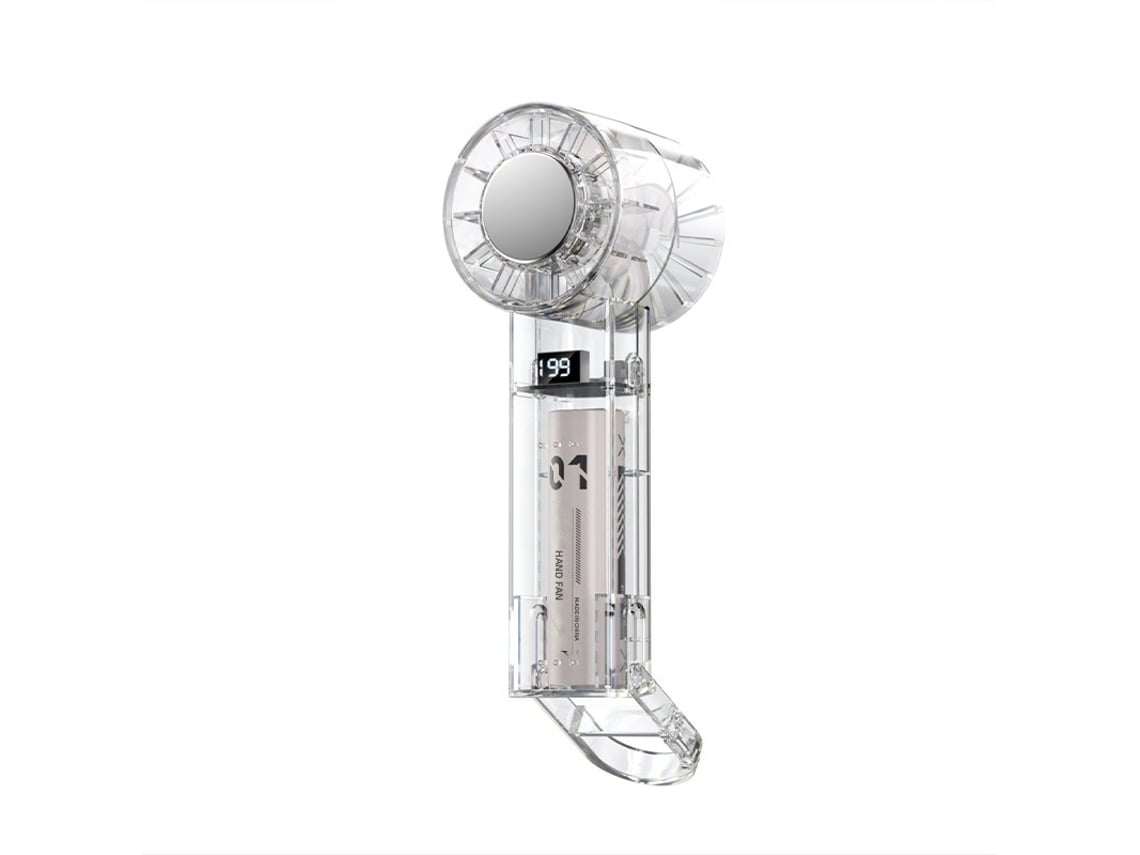 Ventilador Portátil Dobrável Com Display Digital E Carregamento Usb, Função De Gelo, Silencioso, Para Estudante, Escritório E Área Externa