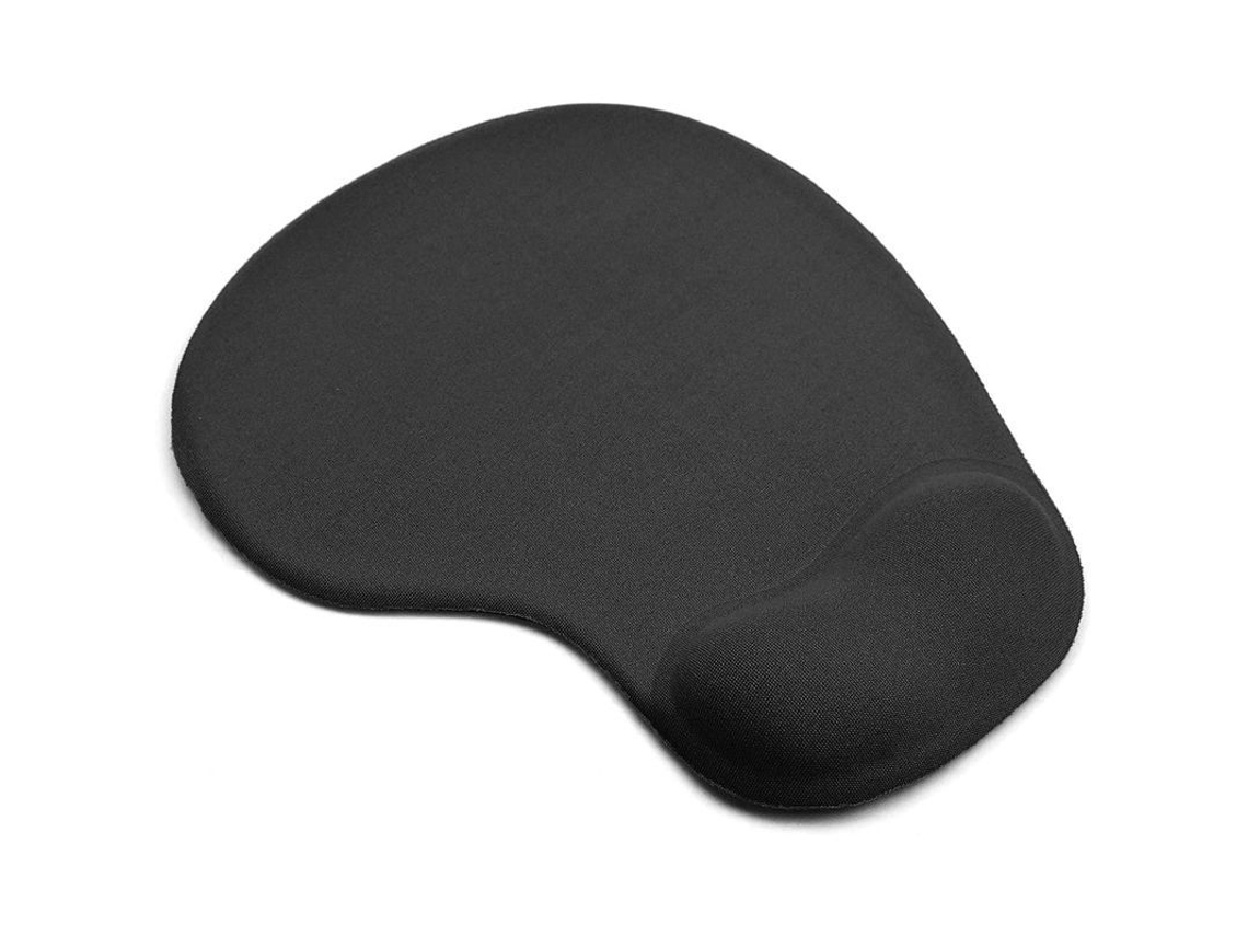 Alfombrilla De Ratón Linjou Negra Con Reposamuñecas De Gel Antideslizante Para Ordenador De Oficina.