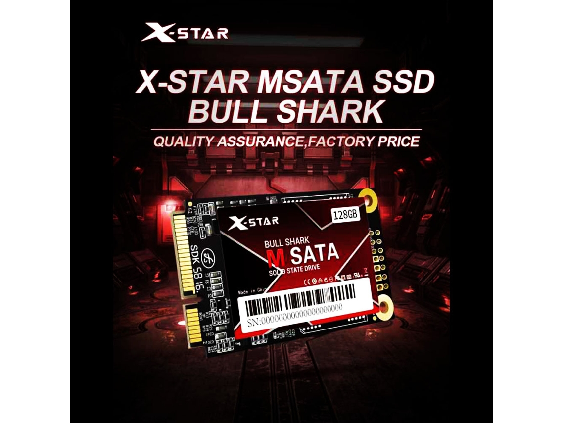 Unidad De Almacenamiento De Estado Sólido X-star Bull Shark 128gb Msata De 1.8 Pulgadas