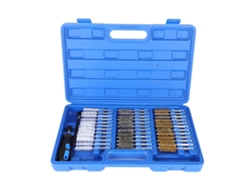 Conjunto De 38 Escovas De Aço Com Vara De Extensão 1/4'' Hexagonal Aço Inoxidável Latão Nylon