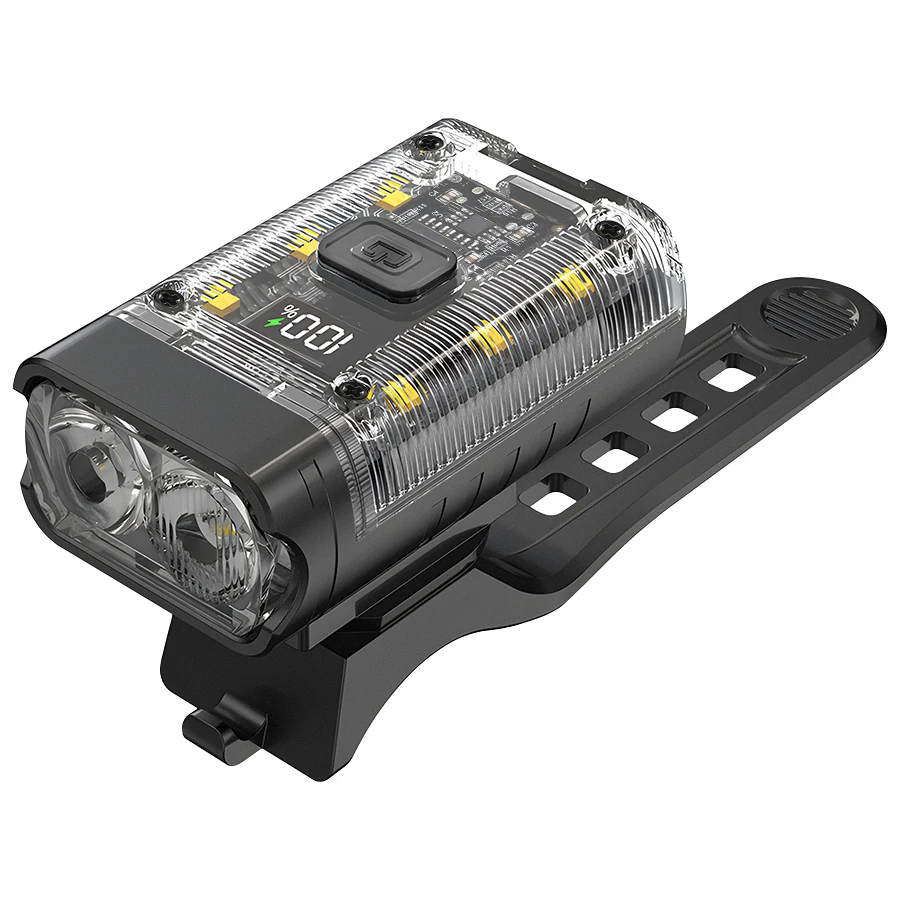 Faro LED para bicicleta T6 de 1300 lm, recargable por USB, resistente al agua, ideal para ciclismo y scooter nocturnos. Aeuzwr
