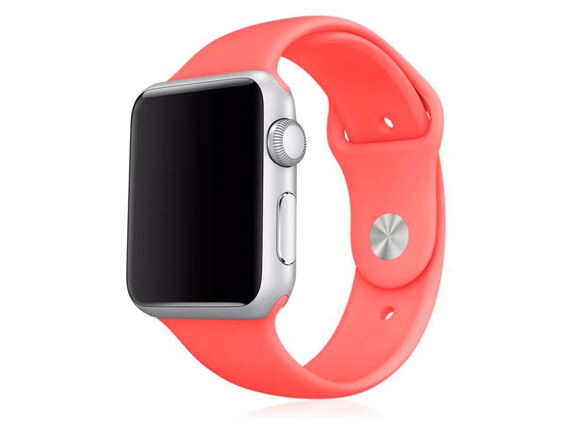 Correa de silicona compatible con Apple Watch de 38/40/41 mm. Talla M/L. 23 x 2 x 0,2 cm. Color: rosa.