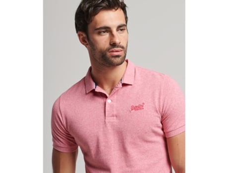 Polo de Hombre SUPERDRY Clásico Piqué Rosa (S)