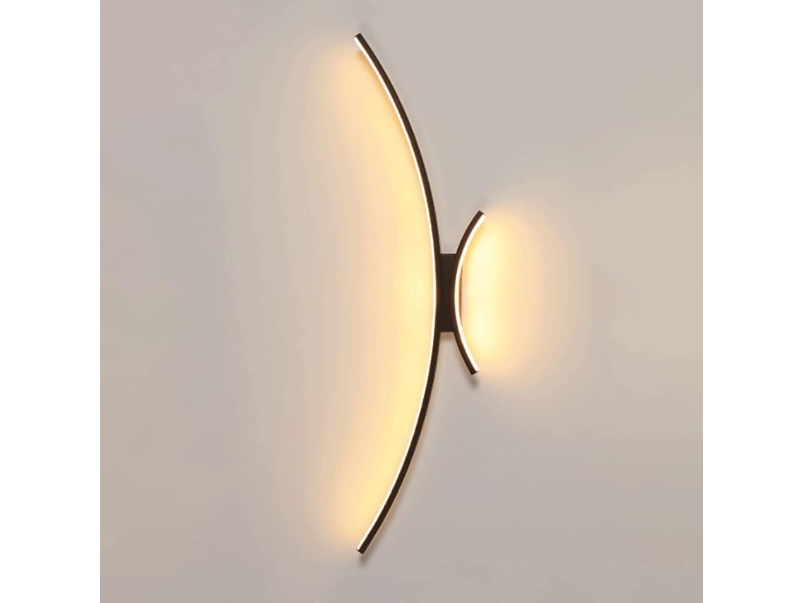 Aplique Mural De Metal Blanca Ultra-delgado Led 39,4'' Interior Lineal