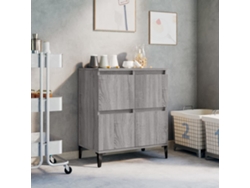 Aparador De Madera Contrachapada Gris Sonoma 60x35x70 Cm