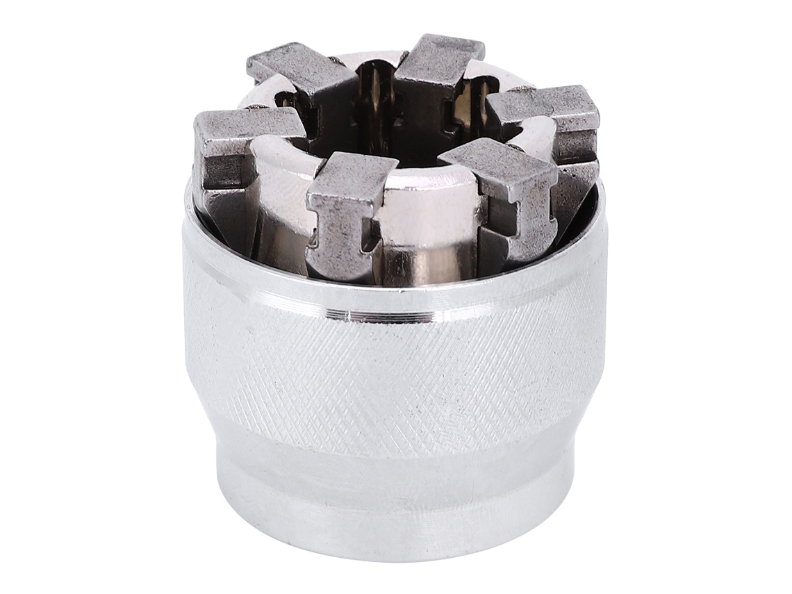Vaso Ajustable Universal Magic Adaptive Para Bricolaje, Broca Multiusos, Color Plata, 5x5x5cm, 203g