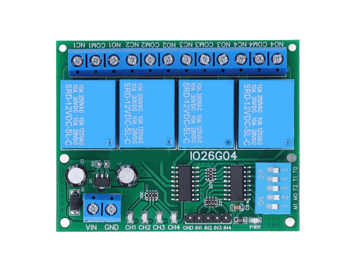 Módulo De Relé De 4 Canales, Placa De Control, Interruptor De 12 V Cc, Accesorio Electrónico