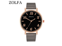 Reloj De Pulsera De Cuarzo Para Hombre Y Mujer Con Esfera Redonda, Color Gris Plomo Y Oro Rosa.