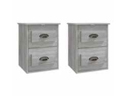 Sonoma MAISON EXCLUSIVE - Mesita de noche de pared gris (41,5 x 36 x 53 cm)