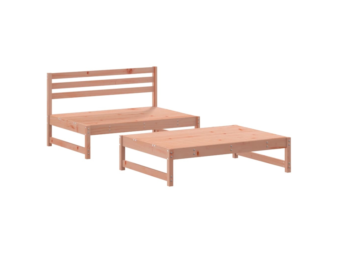 Maison Exclusive - 2 Pcs Conjunto Lounge De Jardim Madeira De Douglas Maciça