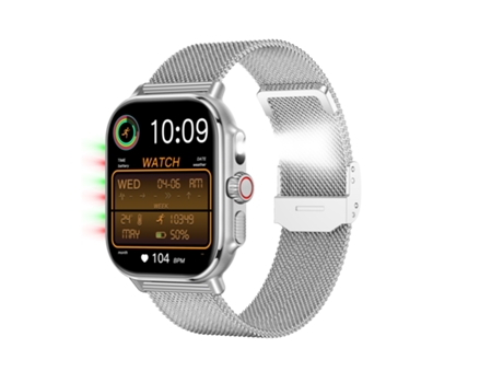 Smart Watch I120 1,95 pulgadas Monitoreo de salud de llamadas Bluetooth Más de 100 modos deportivos IP76 a prueba de agua - Plata CHRONUS