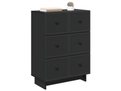 Maison Exclusive - Cajonera Negro 66 X 34,5 X 90 Cm Madera De Ingeniería