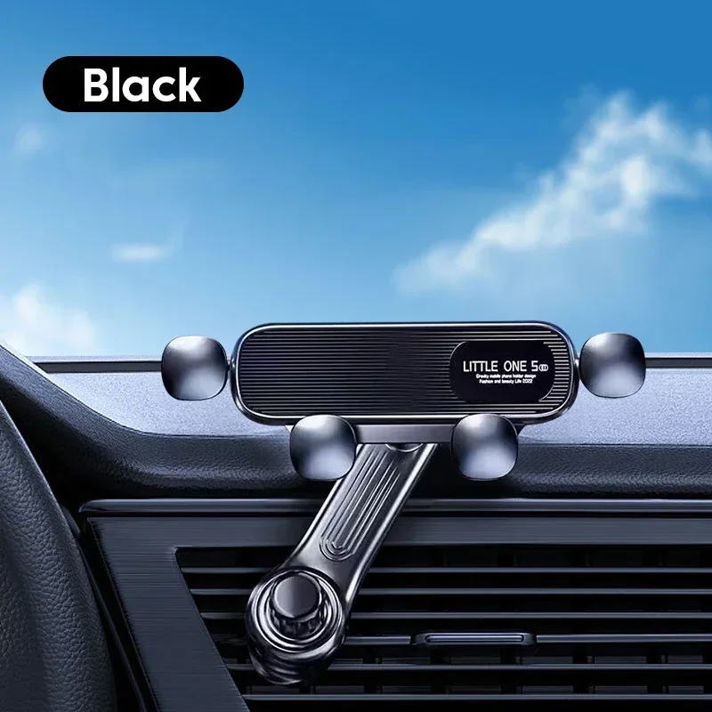 Soporte de gravedad para coche Viewleaf 360° con clip de ventilación, ajustable, para 4,7'' y 7'', negro