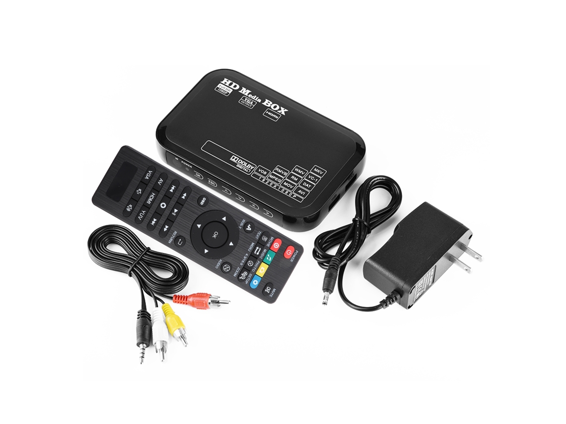 Reproductor Multimedia Mini Box Full Hd 1080p Compatible Con Mmc, Rmvb, Mp3, Avi, Mkv, Usb Y Hdmi.