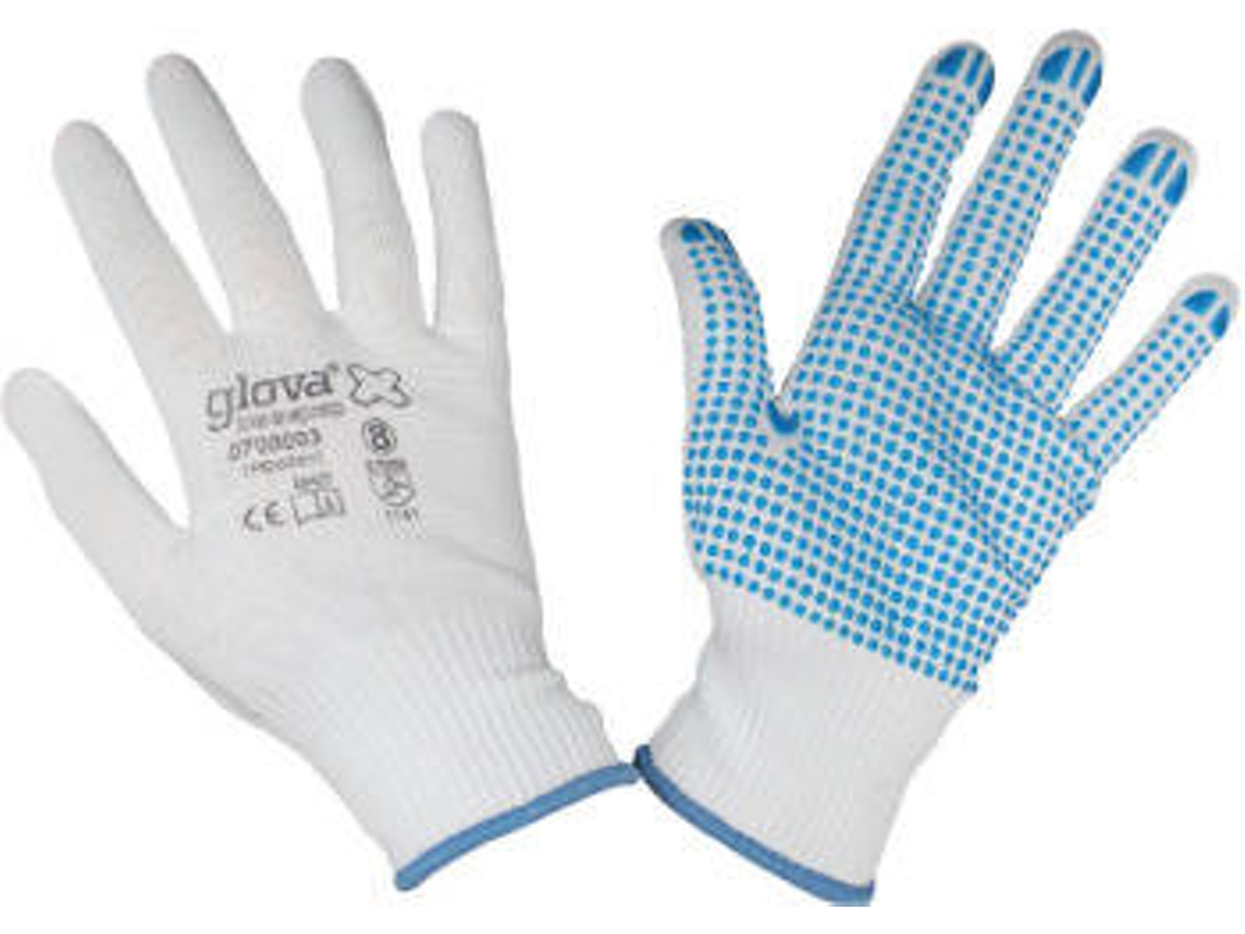 Guante CHEMITOOL SAFETY Nylon Blanco Sem Costuras