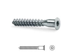 Tornillo Autorroscante Rosca Madera Allen Zincado 7-70 Cabeza Con Punta
