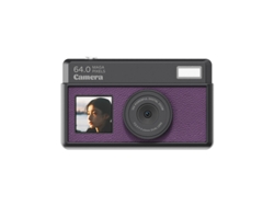 Cámara digital 4K HD con zoom de 18x y pantalla de 2,8 pulgadas (morada)