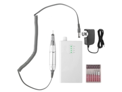Taladro de uñas eléctrico portátil recargable de 30000 RPM para manicura y pedicura inalámbricas.