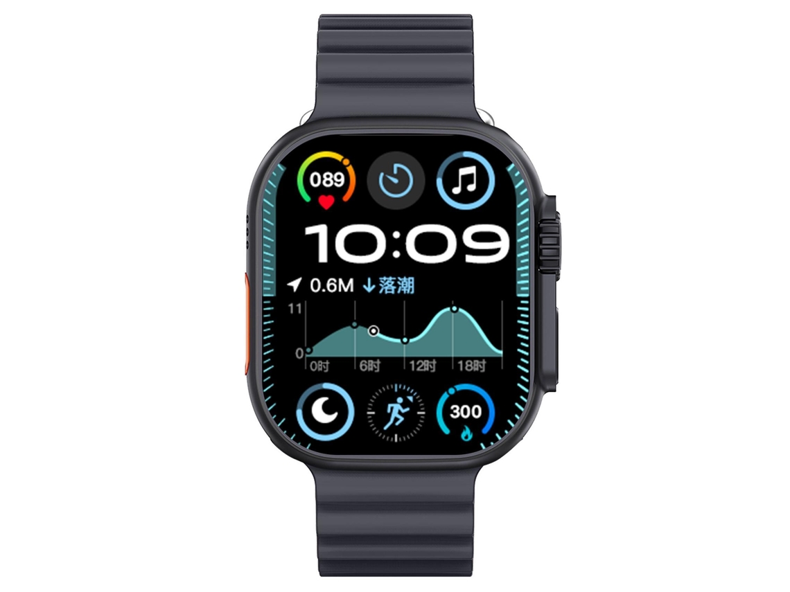 Smartwatch con tarjeta SIM, moderno y colorido reloj inteligente negro con funciones de teléfono, PAPRIKA