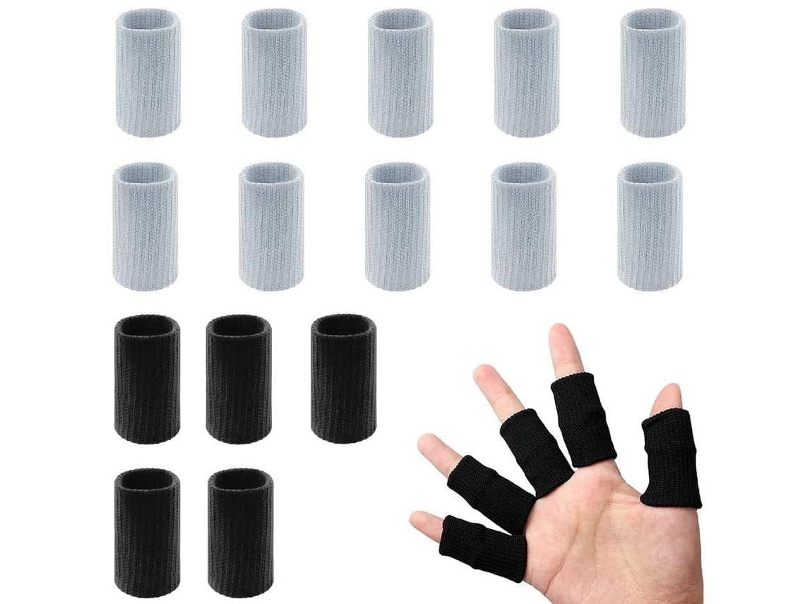 20 soportes para dedos, protectores elásticos para articulaciones, soportes de compresión para aliviar el dolor, la artritis y el dedo en gatillo.