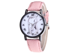Reloj De Pulsera Unisex Informal Con Correa De Pu Y Movimiento De Cuarzo (rosa)