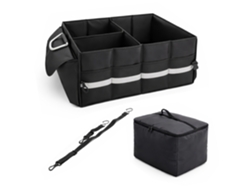 Relaxdays Organizador Para Bagageira Com Tampa, Bolsa Térmica Removível, Dobrável, 30 X 60 X 40 Cm, Preto