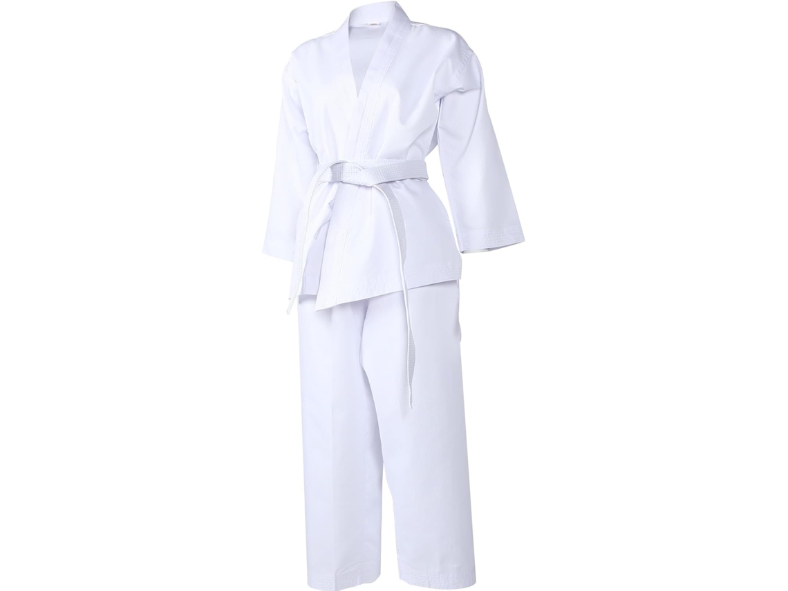 Kimono De Kárate Blanco De Poliéster Para Adulto, Resistente Al Desgaste.