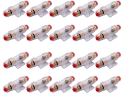 20 Portafusibles De Calibre 8 Para Autorradio Y Cable De Audio De 60 Amperios
