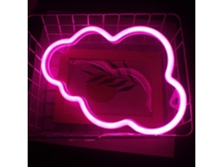 Luz de neón de nube para niños, LED rosa, decoración de dormitorio y fiesta NEVEANCE