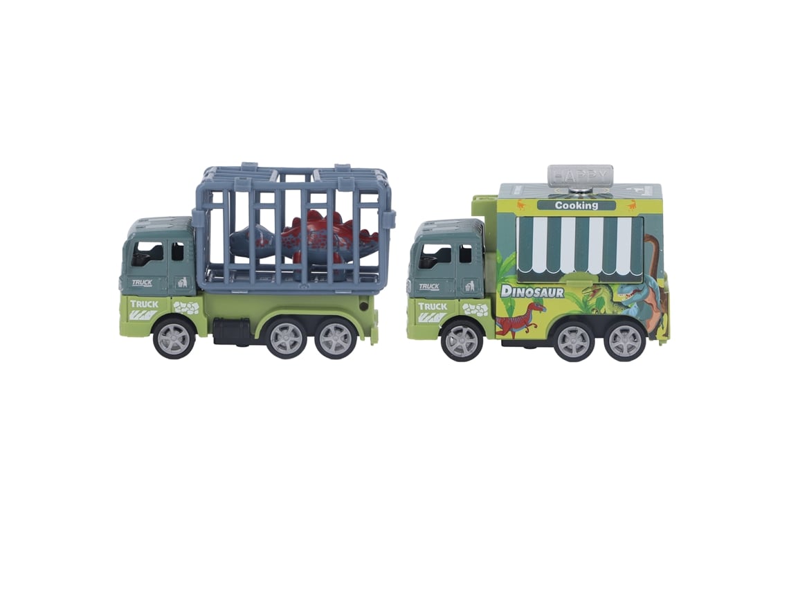 Camión De Transporte De Dinosaurios De Juguete Con Mecanismo De Retorno Por Resorte Y Puertas Que Se Abren Para Niños.
