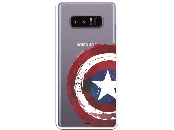 Carcasa Samsung Galaxy Note 8 MARVEL Capitán América Transparente