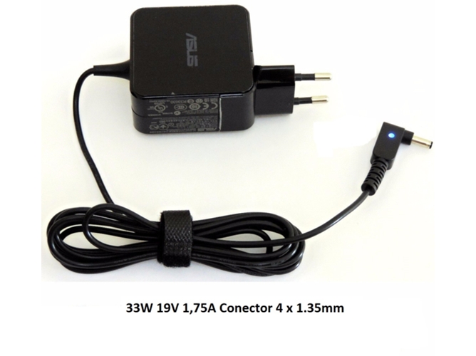 Cargador de Pared ASUS para Portátil - 33W 19V 1,75A Conector 4 x 1,35mm