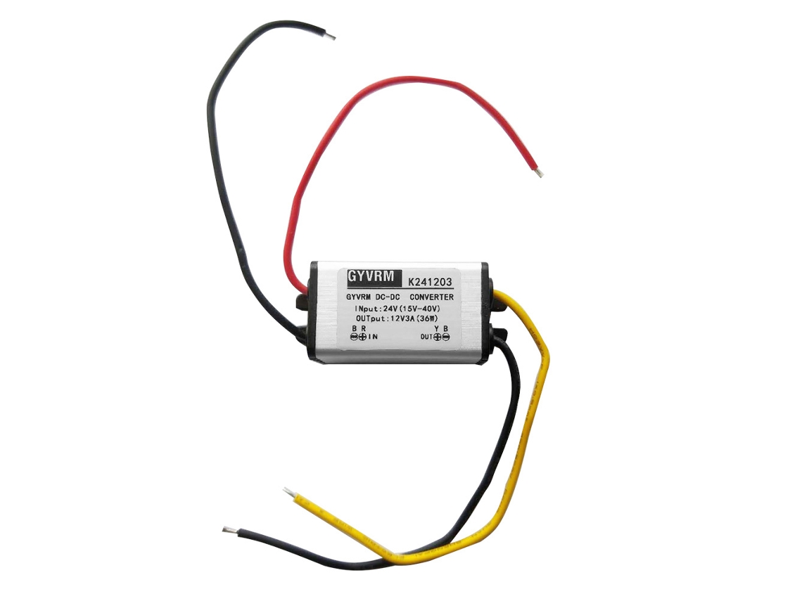 Convertidor Cc/cc Portátil De 24 V A 12 V, 3 A, 36 W, Transformador Económico E Impermeable.