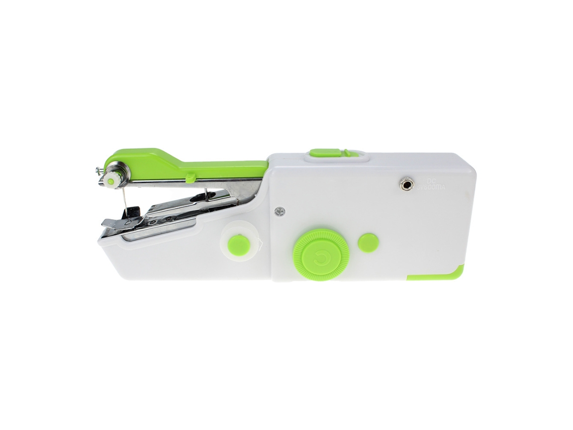 Máquina de coser portátil DIY hecha a mano, adecuada para viajes, hogar y principiantes, color verde Cuich